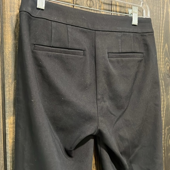 Loft Dress Pants 0 High Waist Curvy Skinny Black Gold Buttons Trousers Office - Picture 6 of 11
